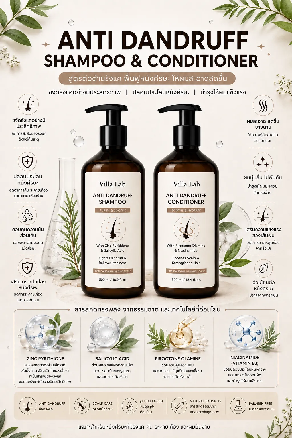 Anti Dandruff Shampoo & Conditioner